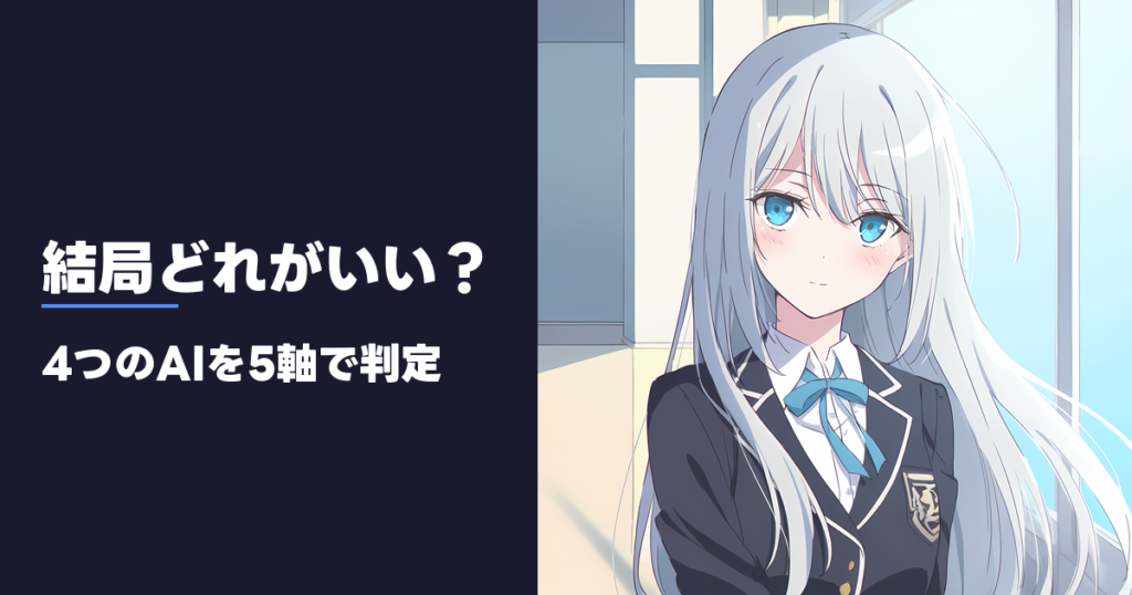 結局どれがいい？ 4つのAIを5軸で判定