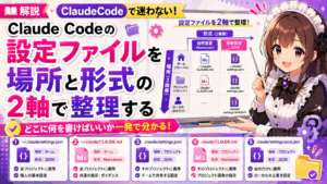 Claude Codeの設定ファイルを場所と形式の2軸で整理する