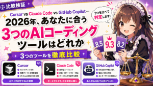 Cursor vs Claude Code vs GitHub Copilot—2026年、あなたに合うAIコーディングツールはどれか
