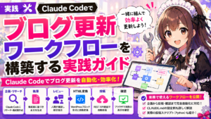 Claude Codeでブログ更新ワークフローを構築する実践ガイド