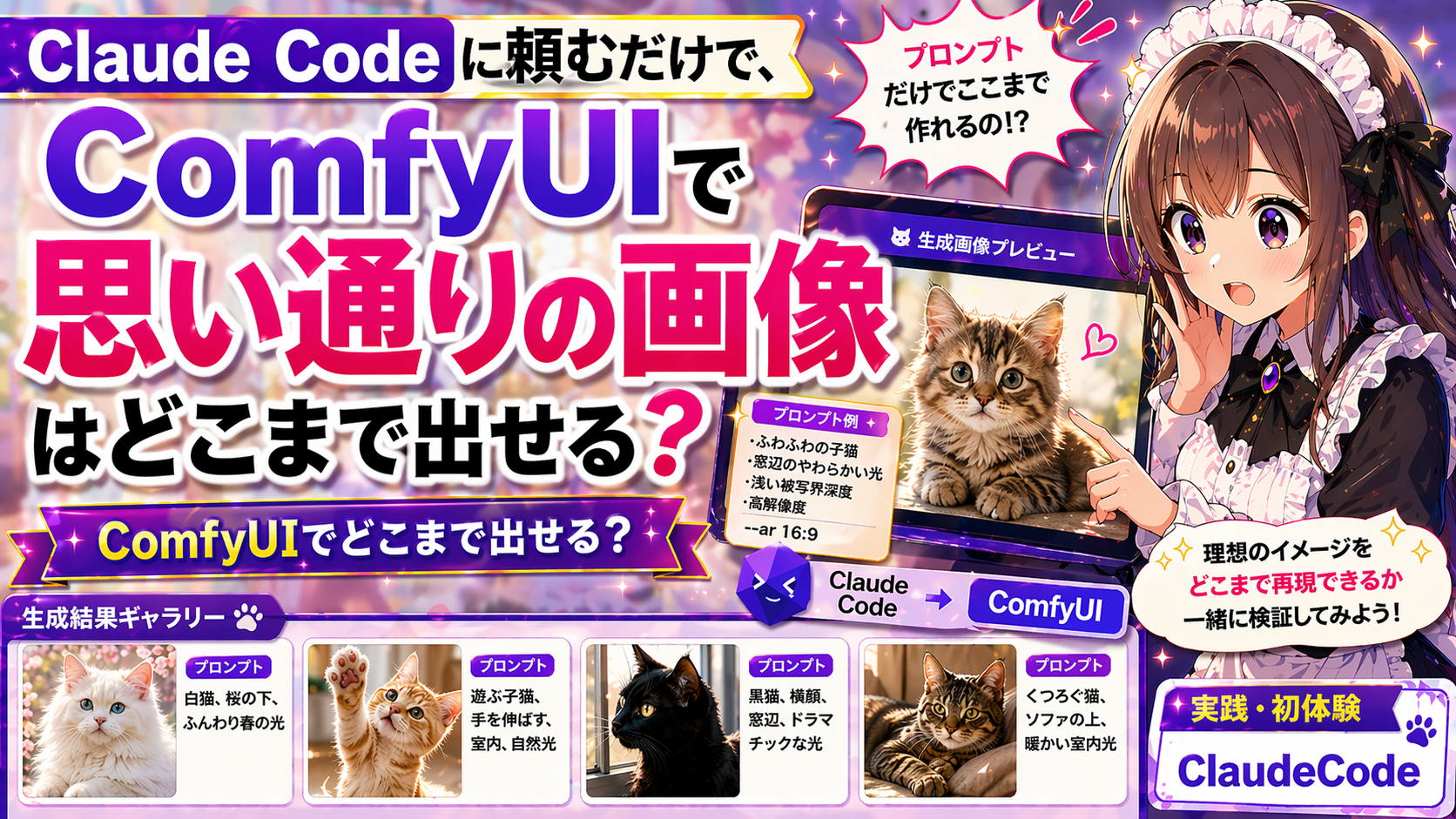 Claude Codeに頼むだけで、ComfyUIで思い通りの画像はどこまで出せる？