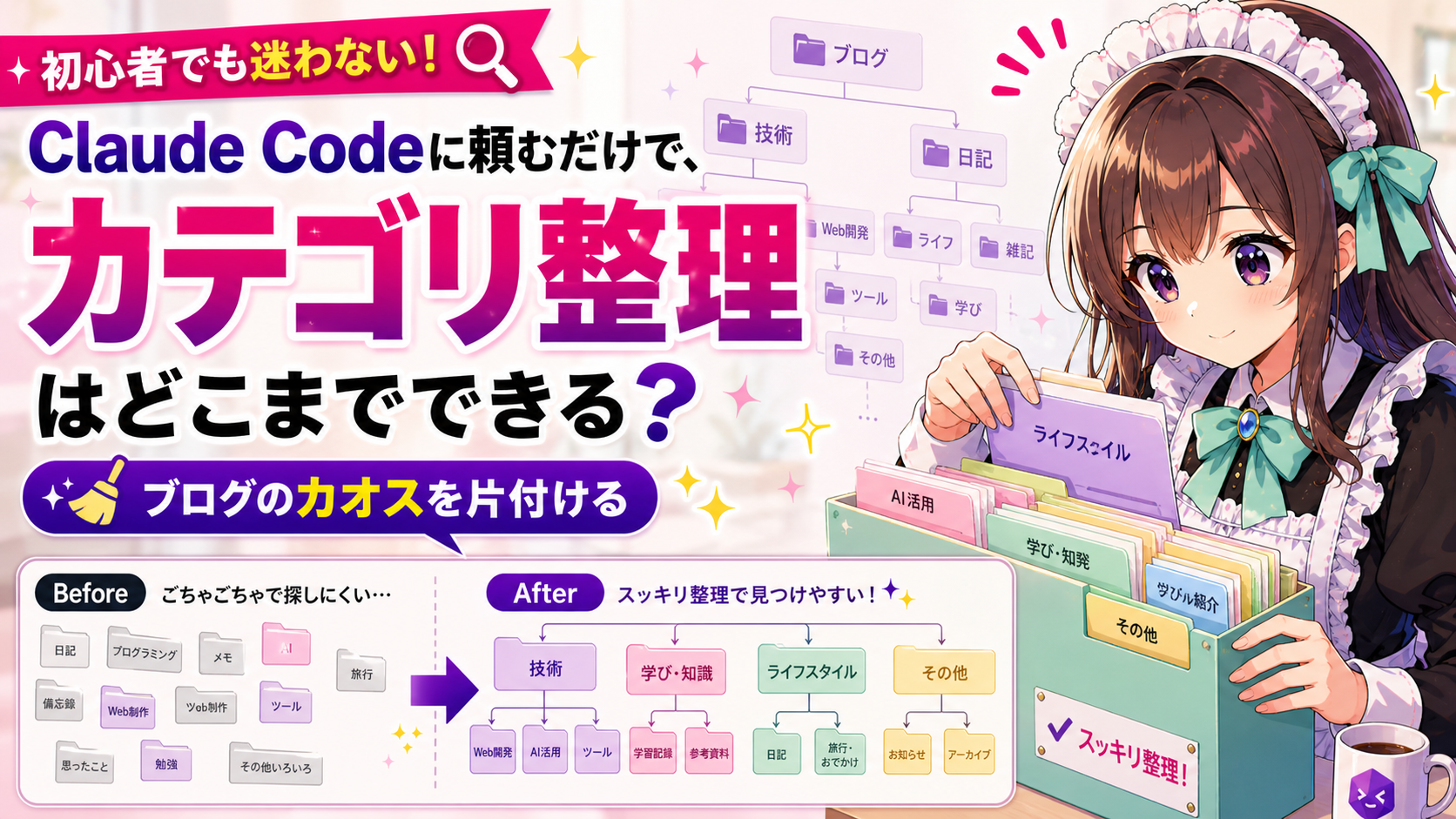 Claude Codeに頼むだけで、ブログのカテゴリ整理はどこまでできる?