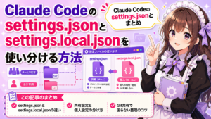 Claude Codeのsettings.jsonとsettings.local.jsonを使い分ける方法